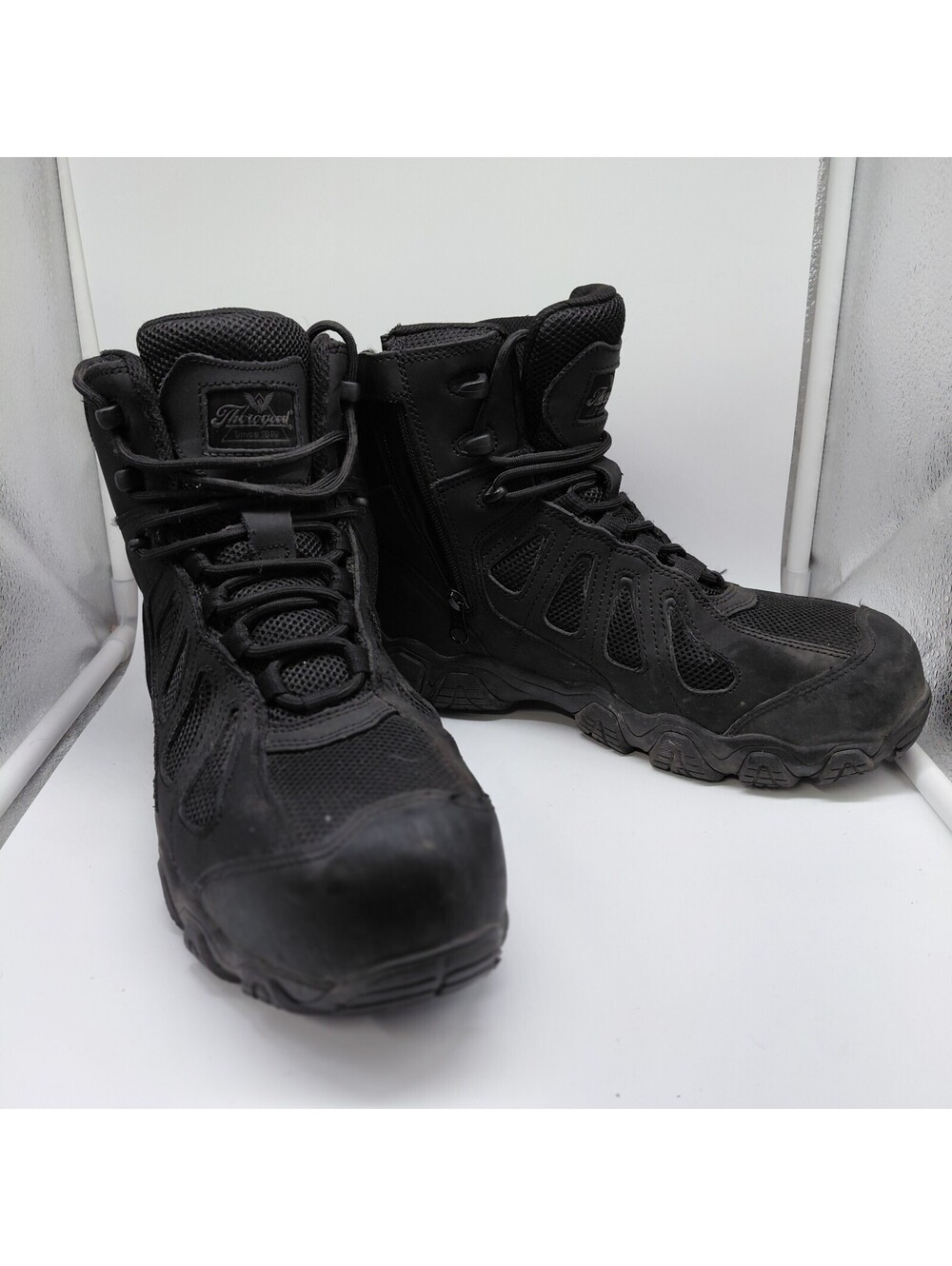 Thorogood Gen Flex 2 Work Boots Mens 9.5 Black Composite Toe Safety 6"
